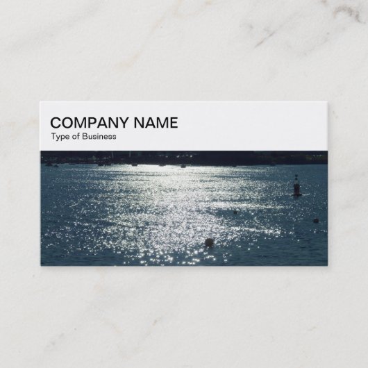Top Panel - Sun Over a Bay Business Card Visitenkarte (Vorderseite)