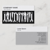 Top Panel - Tools - Weiß auf schwarzer Visitenkart Visitenkarte (Vorne/Hinten)