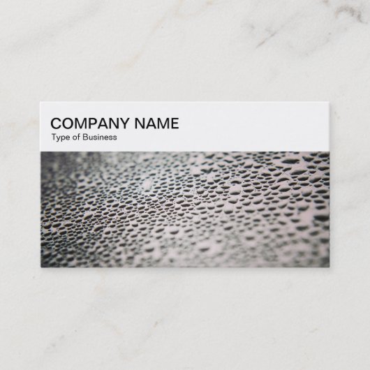 Top-Panel - Wassertropfen auf Glas 02 Business Ca Visitenkarte (Vorderseite)