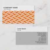 Top Panel - Zickzack Muster - Orange Visitenkarte (Vorne/Hinten)