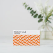 Top Panel - Zickzack Muster - Orange Visitenkarte (Stehend Vorderseite)