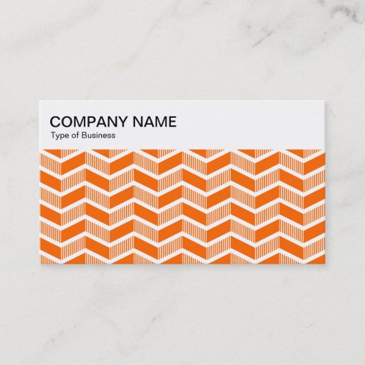 Top Panel - Zickzack Muster - Orange Visitenkarte (Vorderseite)
