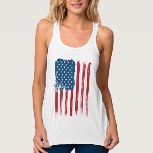 Top-Patriotische Flagge für Frauen Tank Top (Vorderseite)