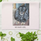 Top Paw Prints with Pet Photo & Names Layout Geschirrtuch (Gefaltet)