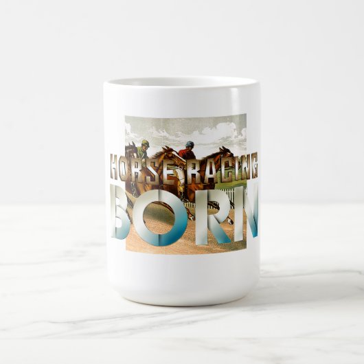 TOP Pferderennen Geboren Mug Kaffeetasse (Mittel)