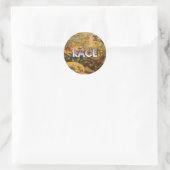 TOP-Pferderennen Runder Aufkleber (Tasche)