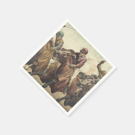 TOP Pferderennen Serviette (Ecke)