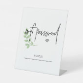 Top-Platzierung für das Wifi-Kennwort Sockelschild (Vorderseite)