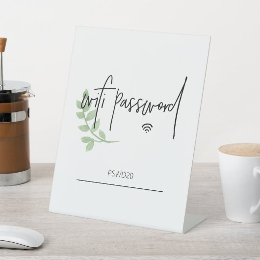 Top-Platzierung für das Wifi-Kennwort Sockelschild (In SItu)