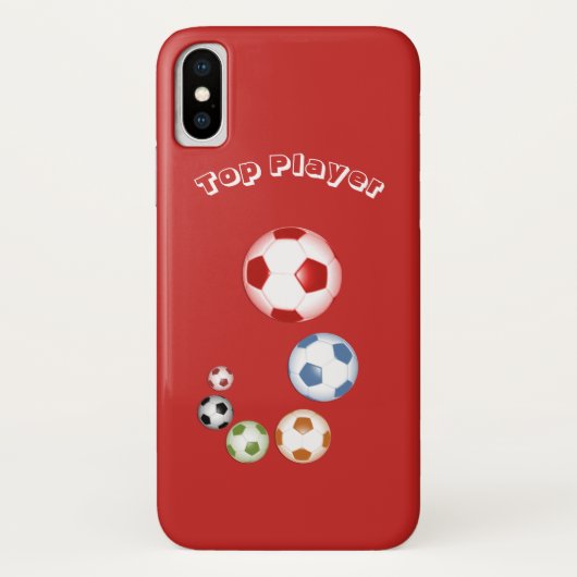 Top Player Fußbälle Case-Mate iPhone Hülle (Rückseite)