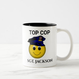 Top-Polizist-Tasse Zweifarbige Tasse