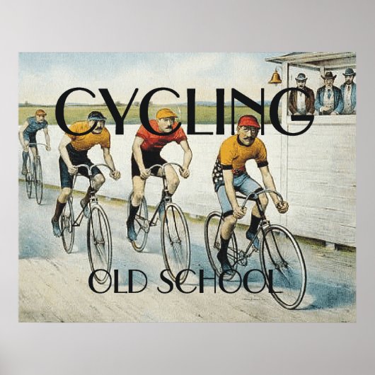 TOP Radfahren Alte Schule Poster (Vorne)