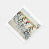 TOP Radfahren Alte Schule Serviette (Ecke)