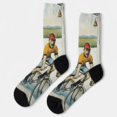 TOP Radfahren Alte Schule Socken (Linkes Detail)