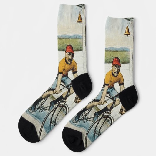 TOP Radfahren Alte Schule Socken (Linkes Detail)