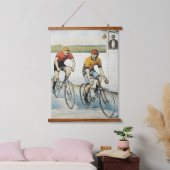 TOP Radfahren Alte Schule Wandteppich Mit Holzrahmen (Schlafzimmer)