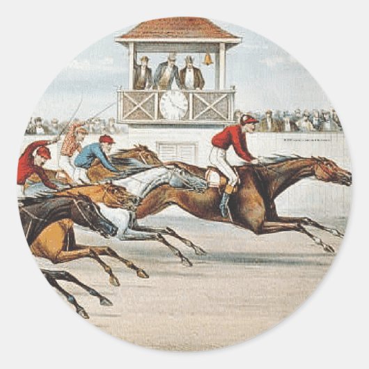 TOP-Rennen zum Sieg Runder Aufkleber (Vorderseite)