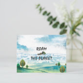 TOP Roam the Planet Postkarte (Stehend Vorderseite)