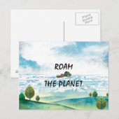 TOP Roam the Planet Postkarte (Vorne/Hinten)