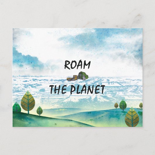TOP Roam the Planet Postkarte (Vorderseite)