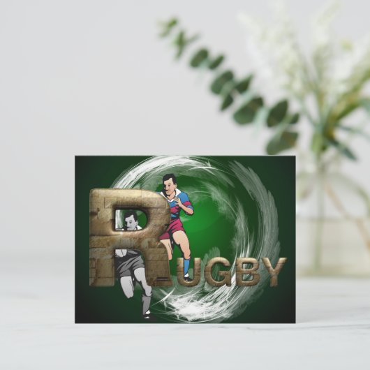 TOP Rugby Postkarte (Stehend Vorderseite)