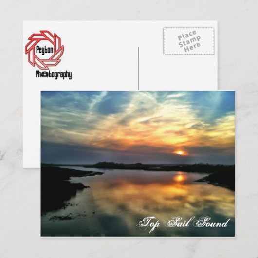 Top Sail Sound Postkarte (Vorne/Hinten)
