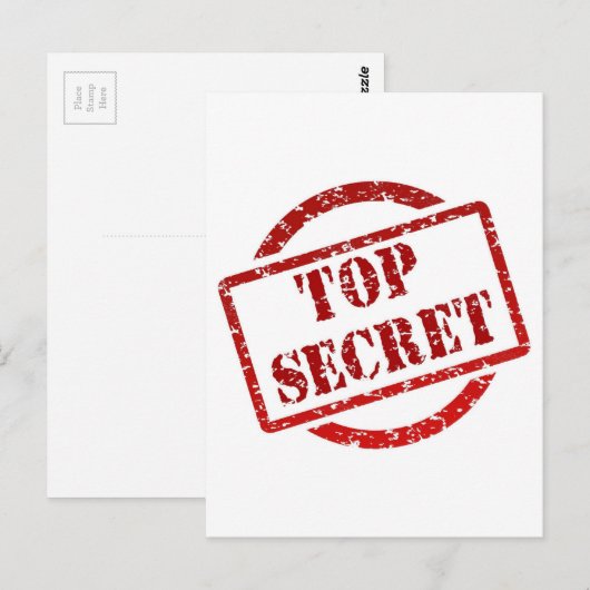 Top Secret Abendbild Postkarte (Vorne/Hinten)