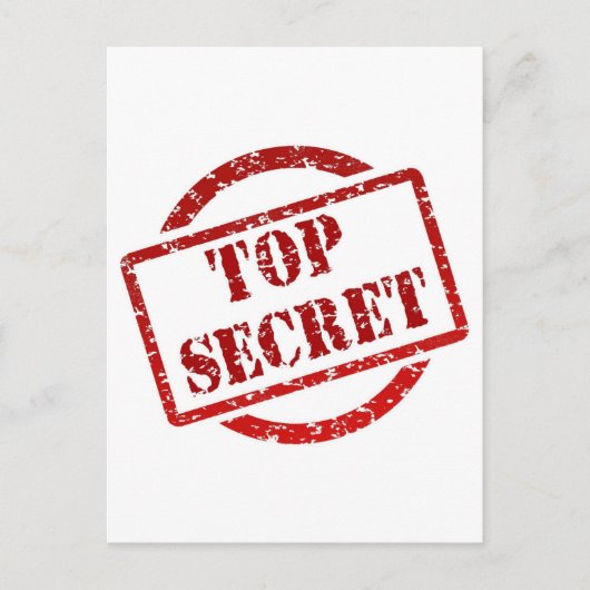 Top Secret Abendbild Postkarte (Vorderseite)