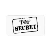 Top Secret Adressaufkleber (Vorne)