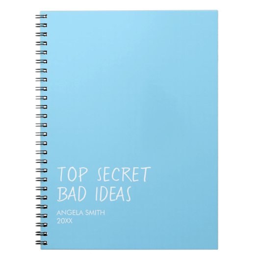 Top Secret Bad Ideas Notebook – Funny Dark Humor  Notizblock (Vorderseite)