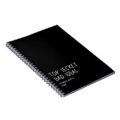 Top Secret Bad Ideas Notebook – Funny Dark Humor Notizblock (Rechte Seite)