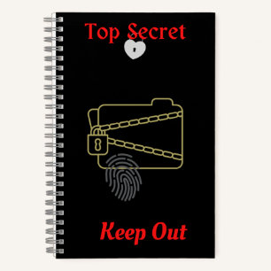 Top Secret Behalt Out Notebook Notizblock
