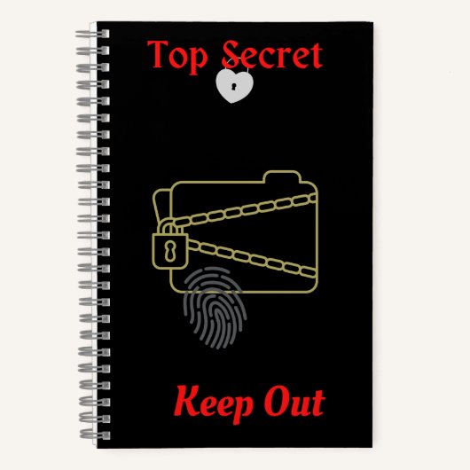Top Secret Behalt Out Notebook Notizblock (Vorderseite)
