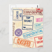 Top Secret - Behalten Postkarte (Vorne/Hinten)