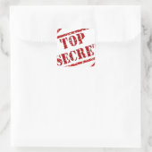 Top Secret-Bild Quadratischer Aufkleber (Tasche)