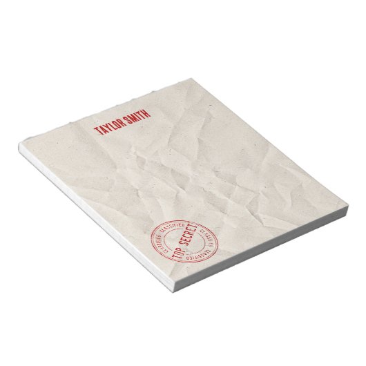 Top Secret Briefmarke Post-It-Notes Notizblock (angewinkelt)