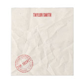 Top Secret Briefmarke Post-It-Notes Notizblock (Vorderseite)