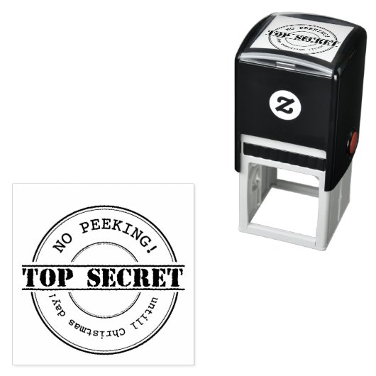 TOP SECRET Chrismas Keine Briefmarke pinkeln Permastempel (Beispiel)