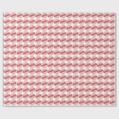 Top Secret Confidential Briefmarke White Stars Red Geschenkpapier (Flach)