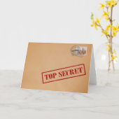 Top Secret Envelope Grußkarte Karte (Gelbe Blume)