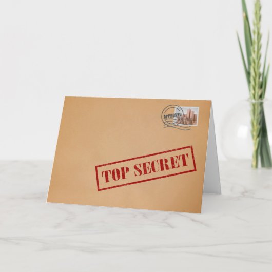 Top Secret Envelope Grußkarte Karte (Vorderseite)