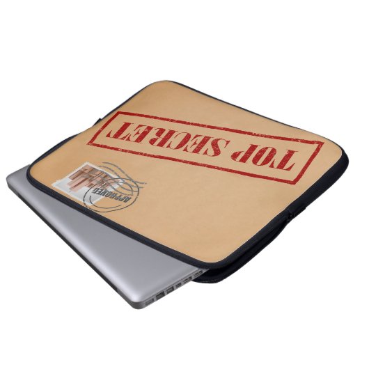 Top Secret Envelope Laptop Sleeve (Vorne Knopf)