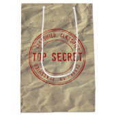 Top Secret Faltenpapier Novelty Geschenktasche Mittlere Geschenktüte (Rückseite)