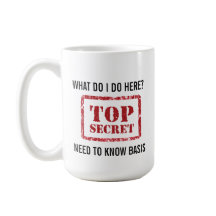 TOP SECRET - Funny Coffee Quotes -