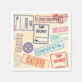 Top Secret - Geh weg! Serviette (Vorderseite)