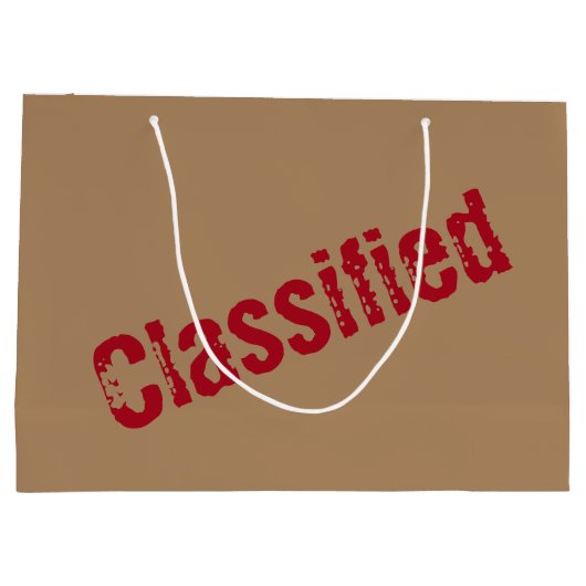 Top Secret Geschenktasche Große Geschenktüte (Rückseite)