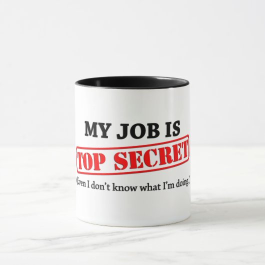 Top Secret Job Tasse (Zentrum)
