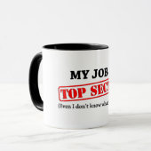 Top Secret Job Tasse (Vorderseite Links)