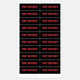TOP SECRET LABEL ETIKETTEN