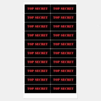 TOP SECRET LABEL ETIKETTEN